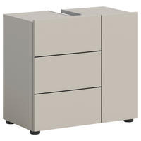 WASCHBECKENUNTERSCHRANK 60/57/34 cm  - Kaschmir/Schwarz, MODERN, Holzwerkstoff/Kunststoff (60/57/34cm) - MID.YOU