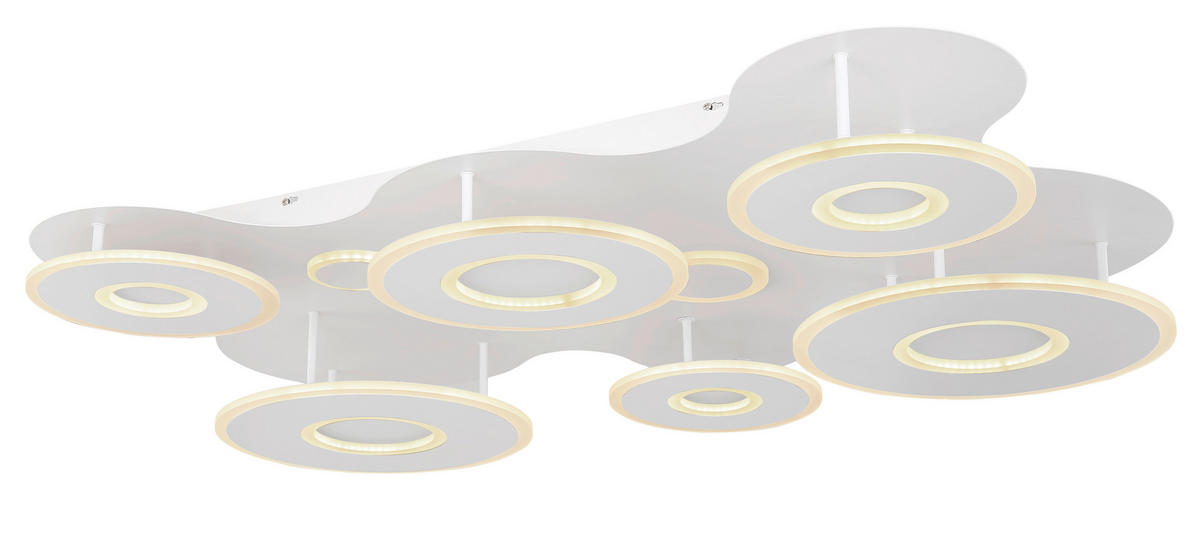 LED-DECKENLEUCHTE 107/80/15 cm   - Opal/Weiß, Design, Kunststoff/Metall (107/80/15cm)