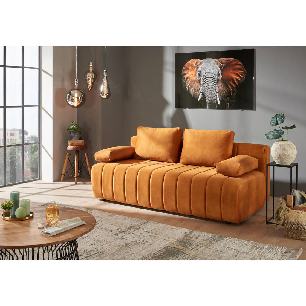 Thumbnail - Mid.you Schlafsofa, Grau, Textil, Uni, 2-Sitzer, Füllung: Schaumstoff, 194x78-87x92 cm, Stoffauswahl, Schlafen auf Sitzh...