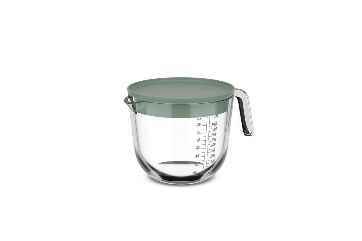 MESSBECHER - Transparent/Hellgrün, KONVENTIONELL, Glas/Kunststoff (1cm) - Mepal