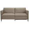 3-SITZER-SOFA in Leder Greige  - Greige/Schwarz, Design, Leder/Metall (190/84/99cm) - Dieter Knoll