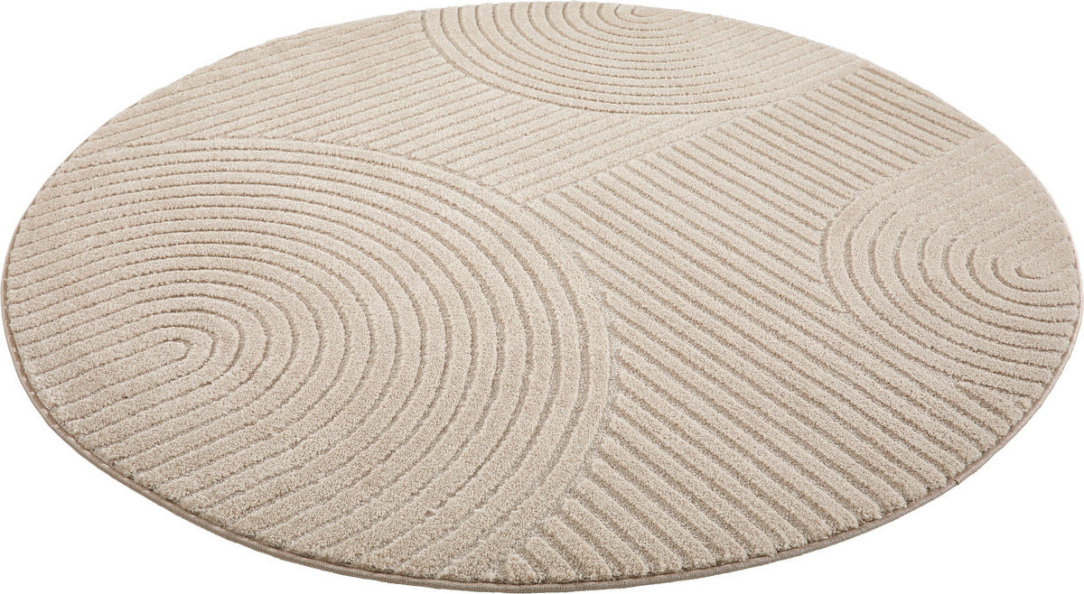 WEBTEPPICH 120 cm Granada Taupe rund  - Taupe, Design, Textil (120cm) - Novel