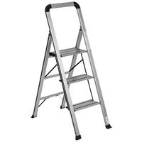KLAPPTRITTLEITER - Alufarben, Basics, Metall (42/128/5cm) - MID.YOU