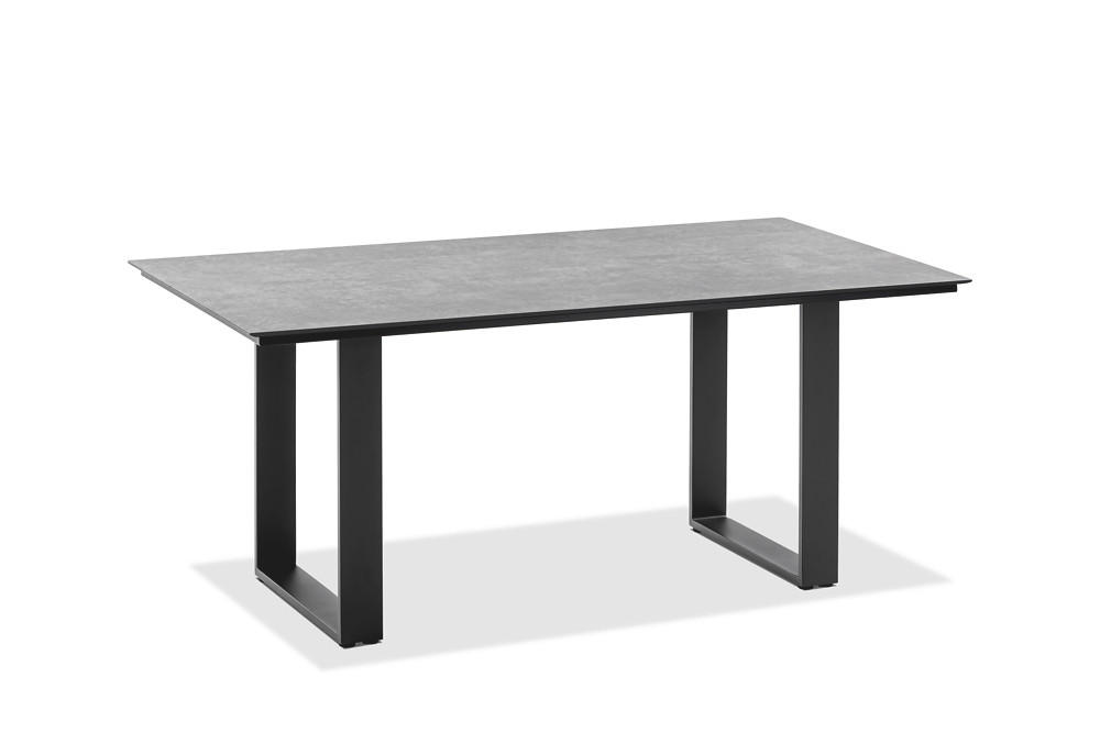 GARTENTISCH Kunststoff Anthrazit, Grau rechteckig  - Anthrazit/Grau, Design, Kunststoff/Metall (220/95/76cm)