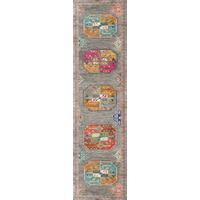 LÄUFER Cortea Khamil 80/300 cm  in Grau, Türkis, Pink  - Türkis/Pink, LIFESTYLE, Kunststoff/Textil (80/300cm) - Lindorug