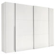 KLEIDERSCHRANK  in Weiß  - Alufarben/Weiß, KONVENTIONELL, Holzwerkstoff/Kunststoff (267/205/57cm) - Carryhome