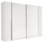KLEIDERSCHRANK  in Weiß  - Alufarben/Weiß, KONVENTIONELL, Holzwerkstoff/Kunststoff (267/205/57cm) - Carryhome