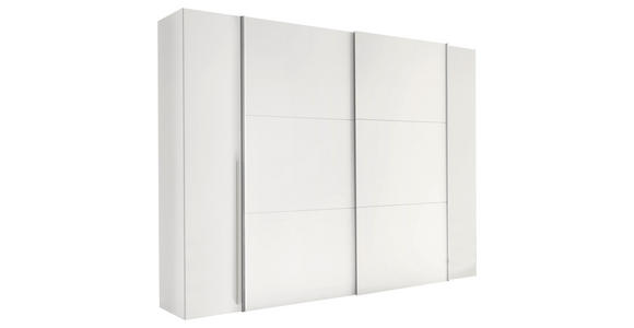 KLEIDERSCHRANK  in Weiß  - Alufarben/Weiß, KONVENTIONELL, Holzwerkstoff/Kunststoff (267/205/57cm) - Carryhome