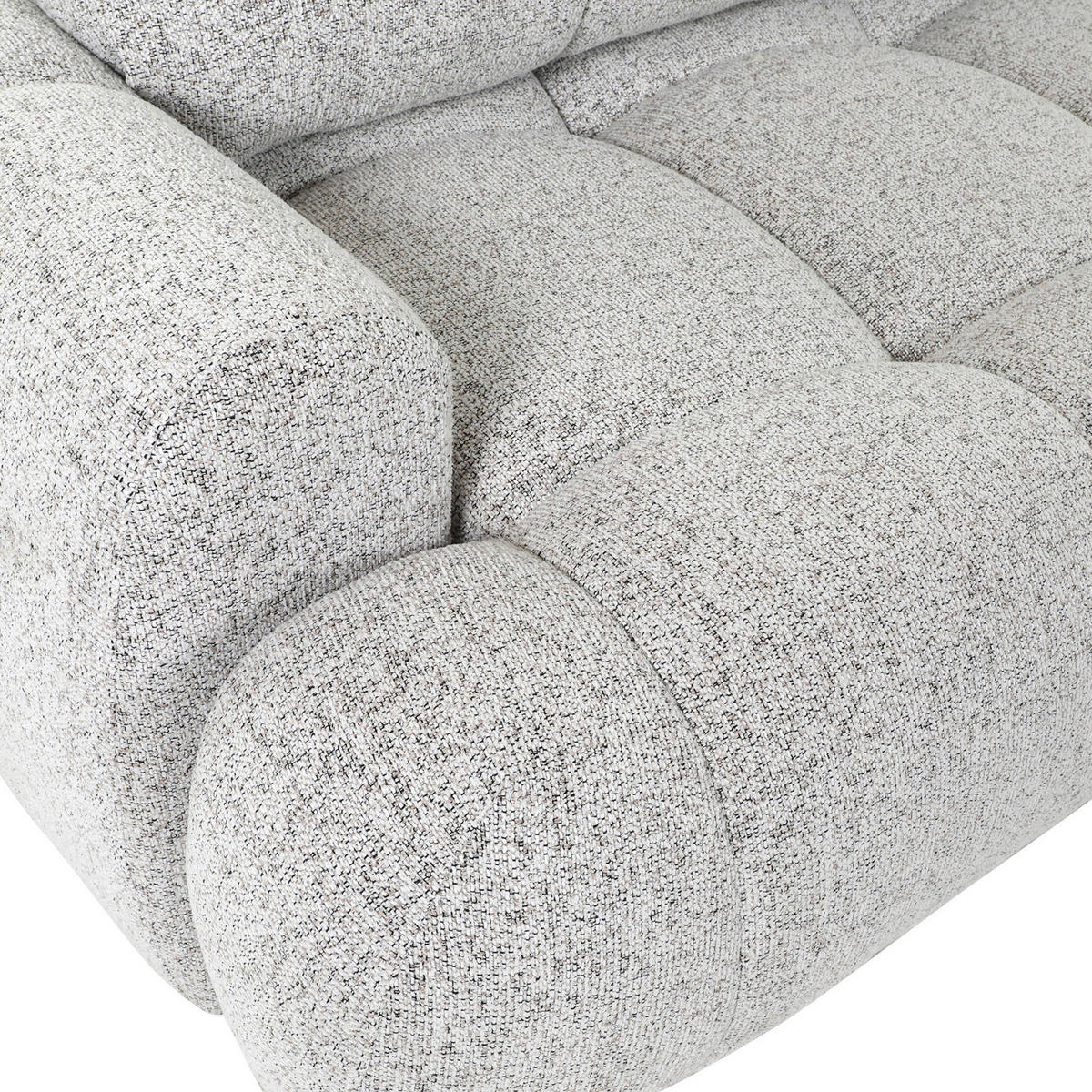 ECKSOFA in Flachgewebe Greige  - Greige/Schwarz, Konventionell, Kunststoff/Textil (276/175cm) - Carryhome