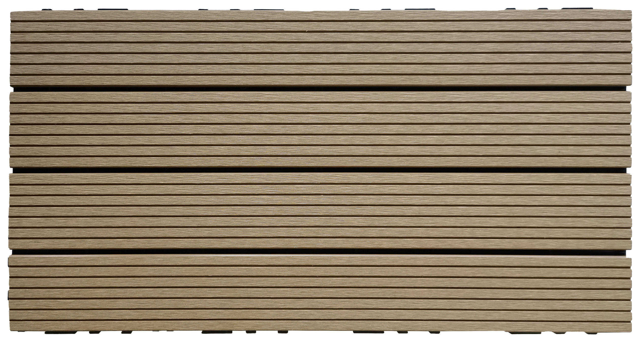TERRASSENFLIESE WPC PUERTO PICOLO 60X30CM 6-ER SET  - Beige, KONVENTIONELL, Holzwerkstoff (60/30/2.4cm)