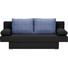 SCHLAFSOFA in Textil Blau, Schwarz - Blau/Alufarben, Basics, Kunststoff/Textil (190/74-86/80cm) - Carryhome SCHLAFSOFA in Textil Blau, Schwarz - Blau/Alufarben, Basics, Kunststoff/Textil (190/74-86/80cm) - Carryhome