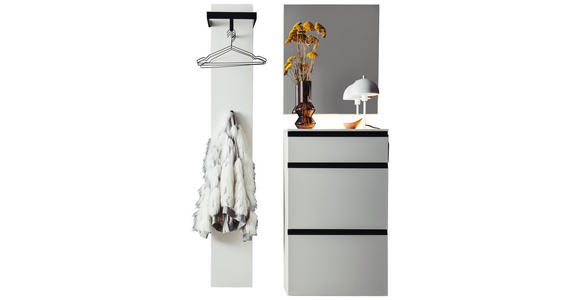 GARDEROBE 3-teilig in 100/200/30 cm - Weiß, Design, Holzwerkstoff (100/200/30cm) - Moderano