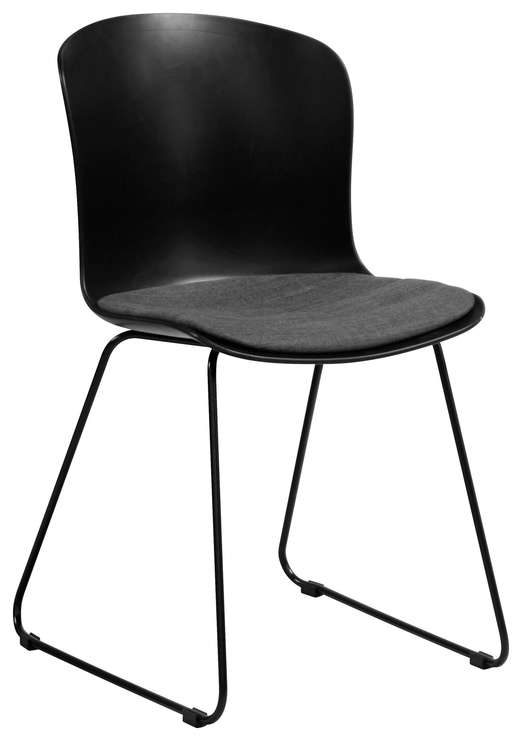 Stuhl in Metall, Kunststoff Schwarz