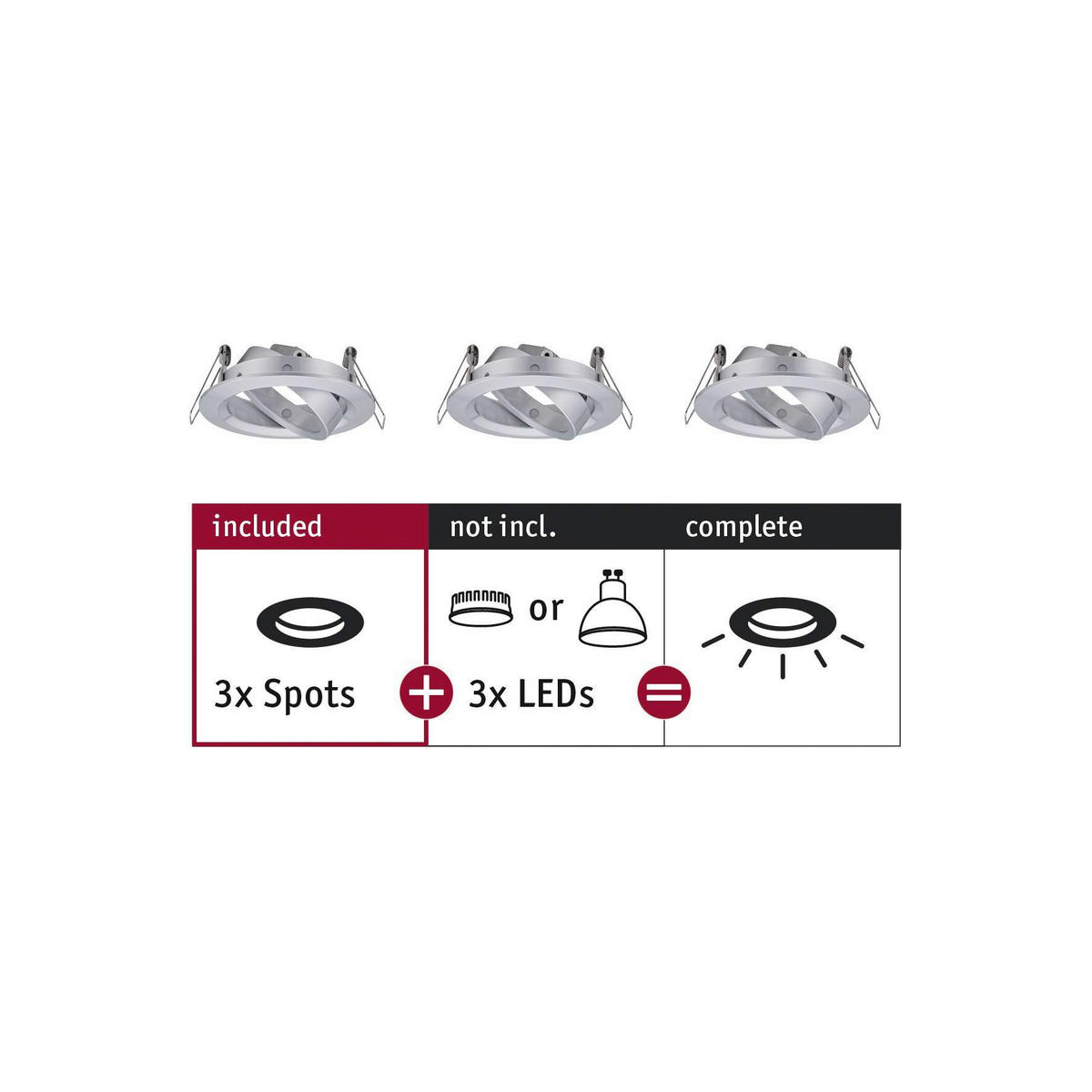 DECKENLEUCHTE 8,4 cm  - Alufarben, Basics, Metall (8,4cm) - Paulmann