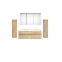 BADEZIMMER  in 180 cm  - Eichefarben/Weiß, KONVENTIONELL, Keramik/Holzwerkstoff (180cm) - Puris