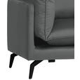 ECKSOFA Dunkelgrau Samt  - Dunkelgrau/Schwarz, Design, Textil/Metall (241/200cm) - Carryhome