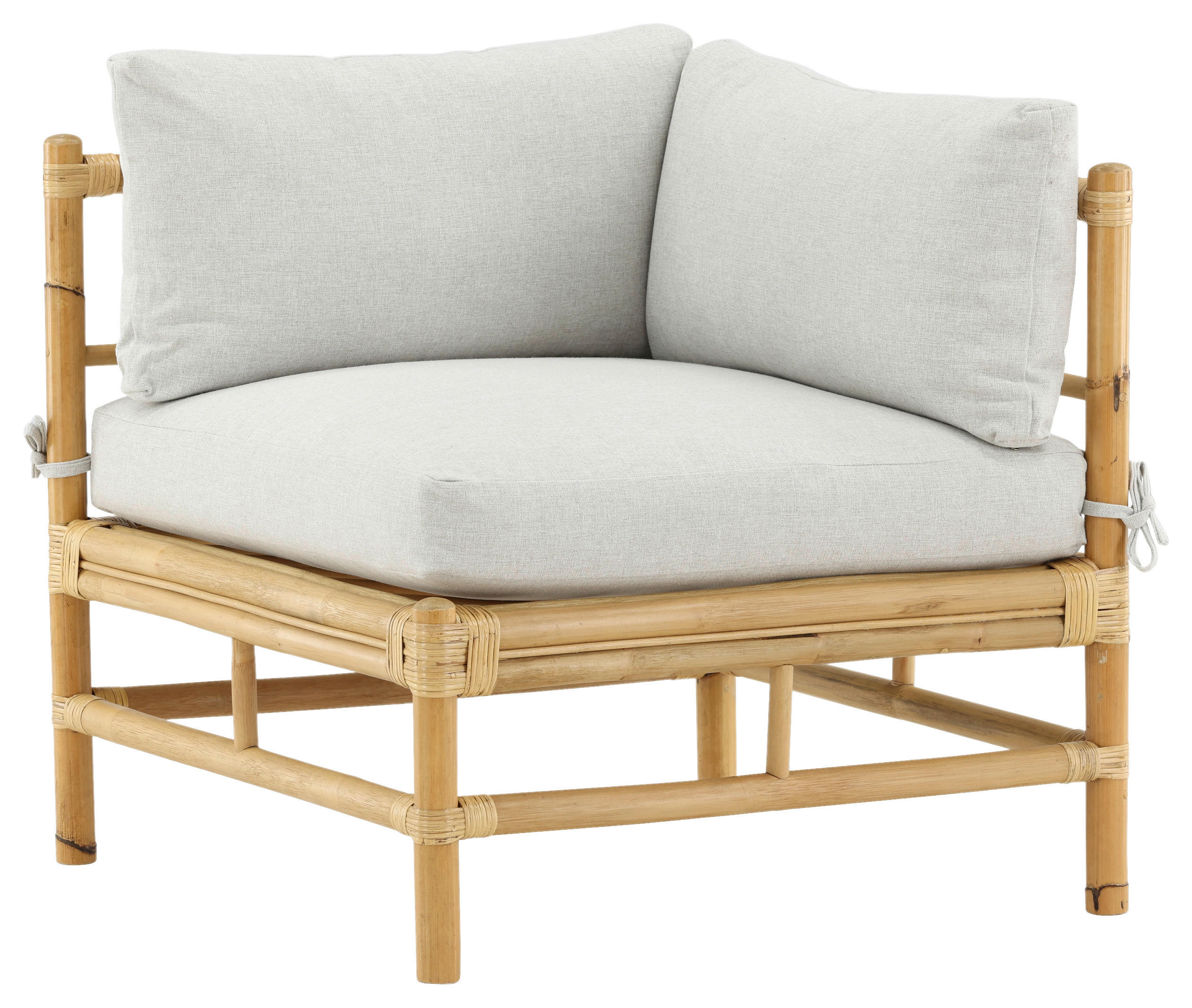 LOUNGEECKTEIL - Hellbraun, KONVENTIONELL, Holz/Textil (75/70/74cm) - Gardenson