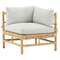 LOUNGEECKTEIL - Hellbraun, KONVENTIONELL, Holz/Textil (75/70/74cm) - Gardenson