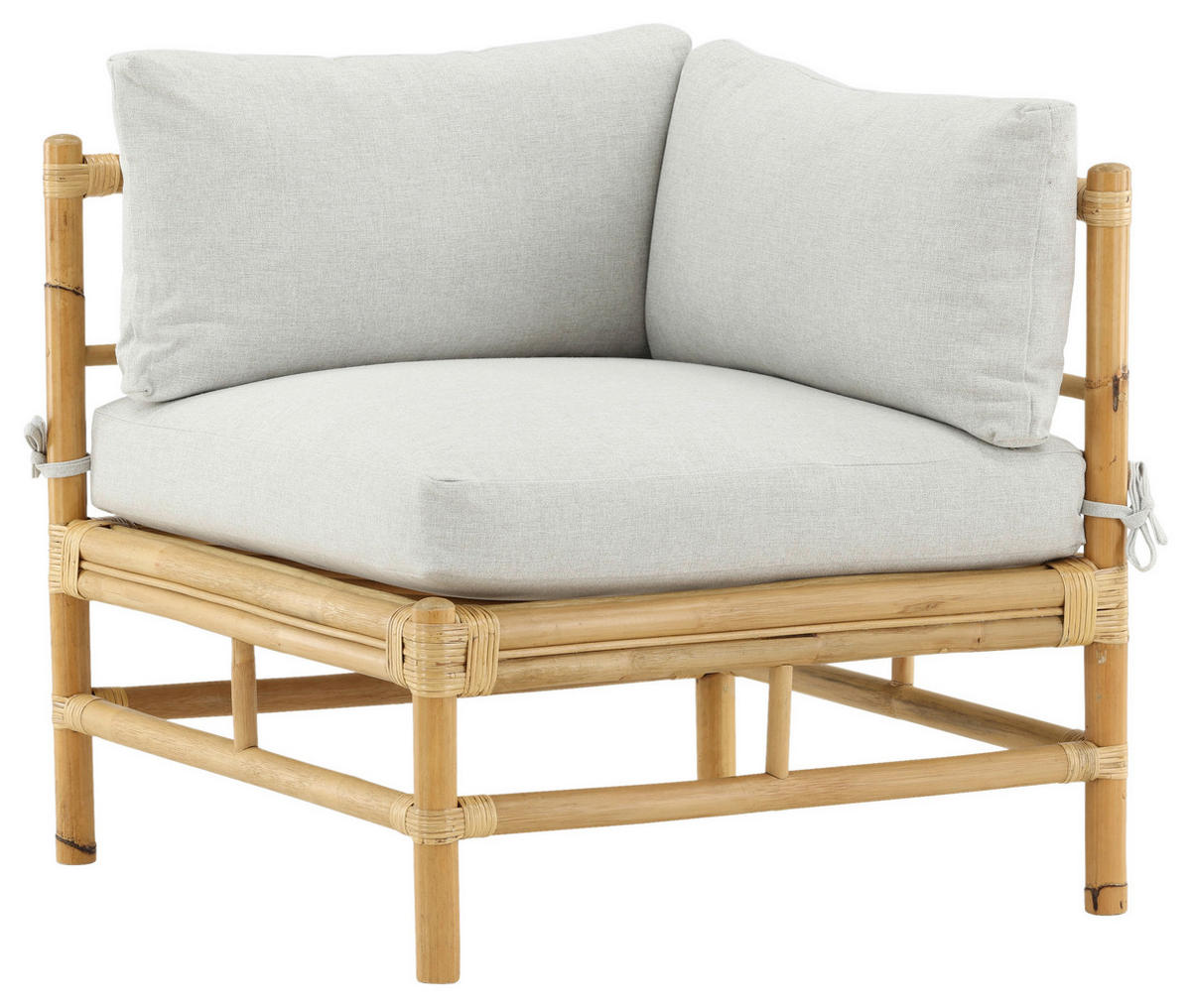 LOUNGEECKTEIL - Hellbraun, KONVENTIONELL, Holz/Textil (75/70/74cm) - Gardenson