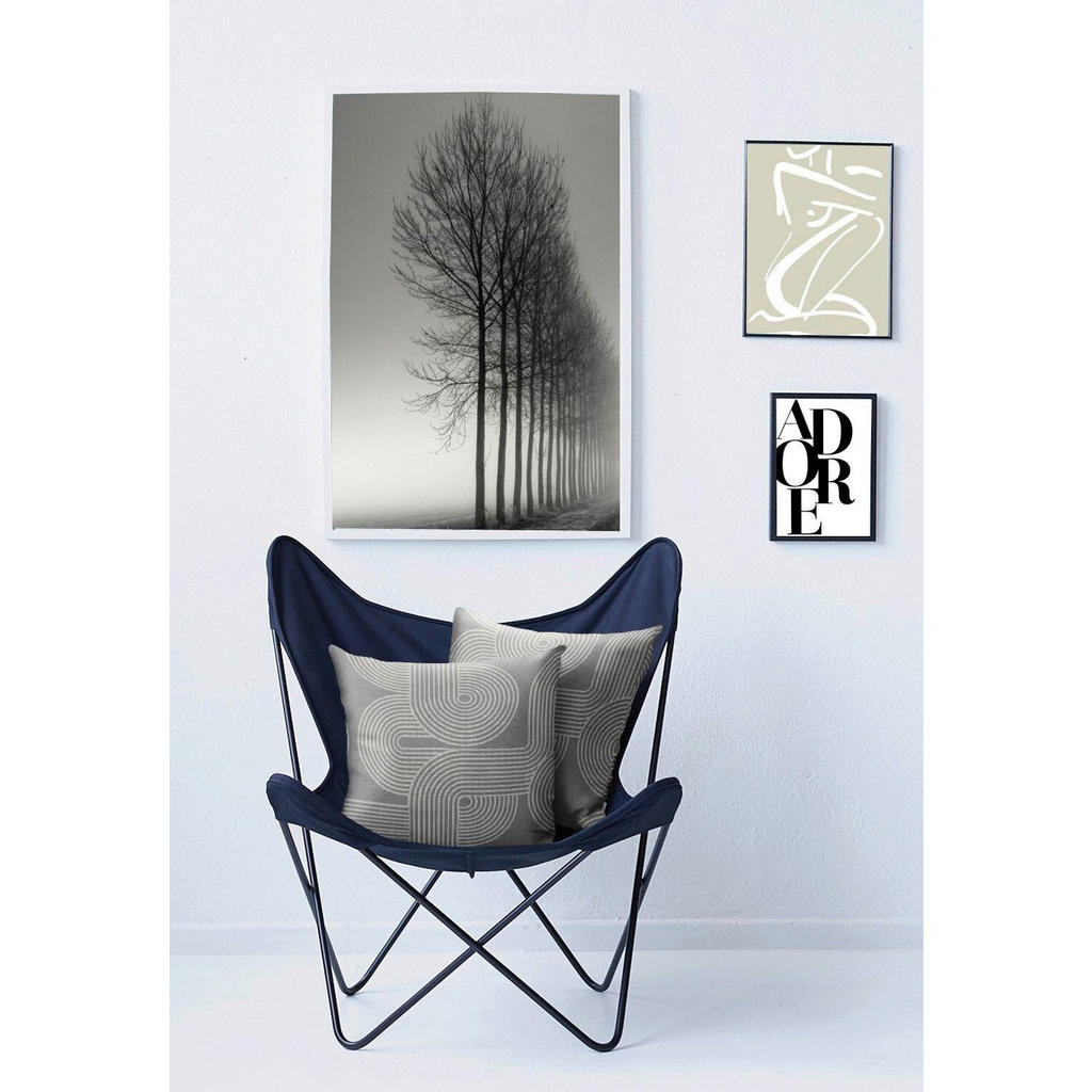 Thumbnail - Novel Kissenhülle Loft Style, Grau, Textil, Graphik, 46x46 cm, Oeko-Tex® Standard 100, hochwertige Qualität, Wohntextili...