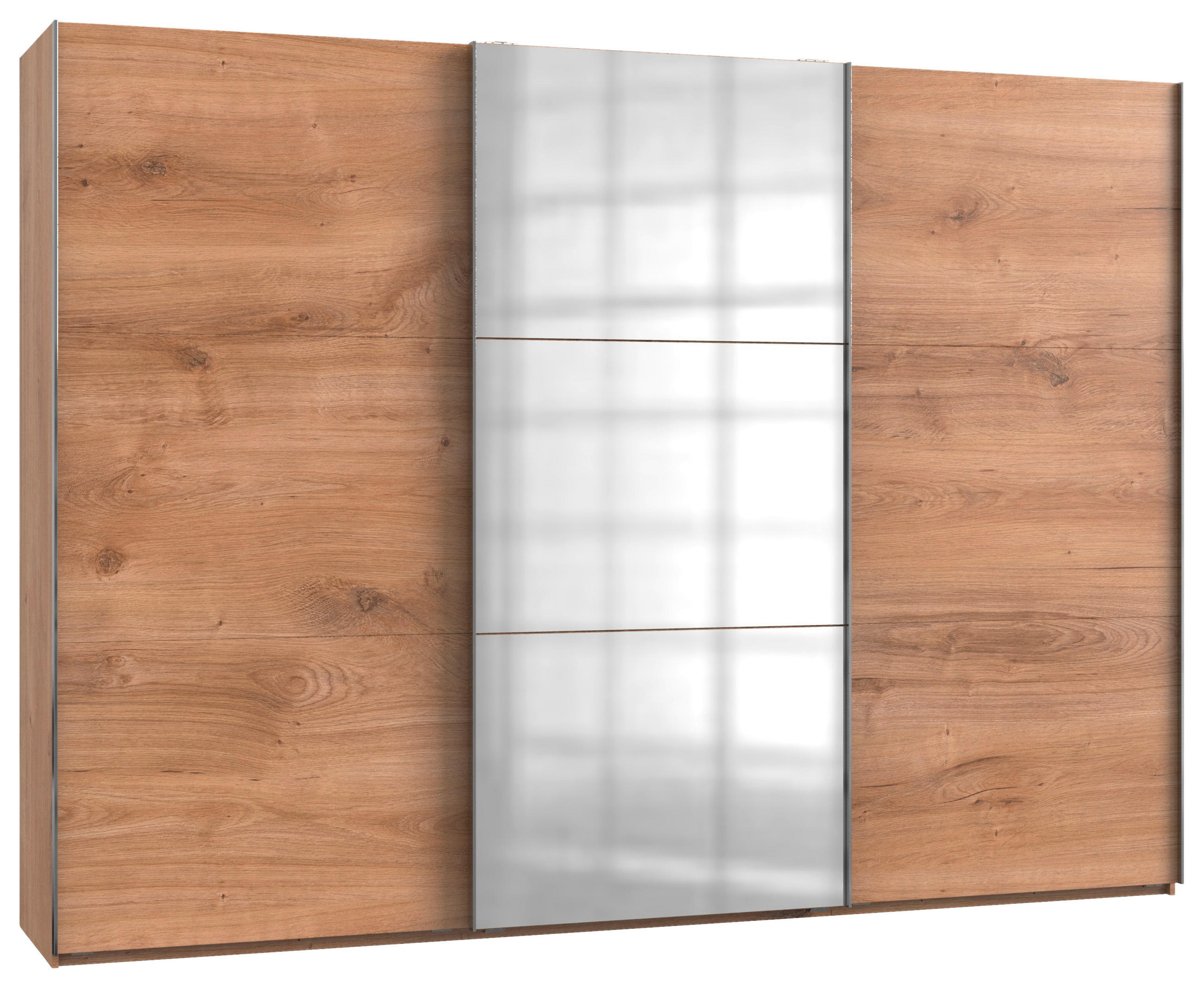 SCHWEBETÜRENSCHRANK in Eichefarben  - Chromfarben/Eichefarben, Modern, Holzwerkstoff (300/216/65cm) - MID.YOU