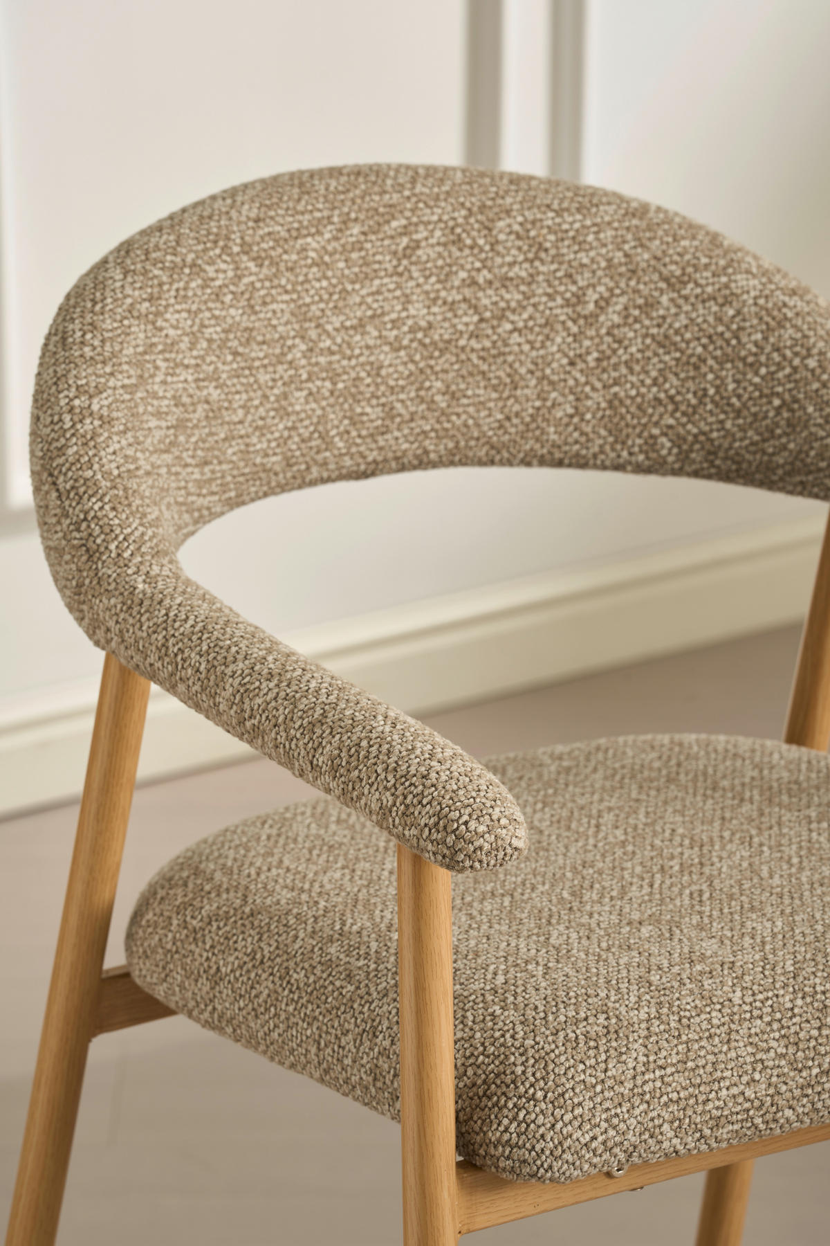 BARHOCKER in Taupe, Eichefarben  - Taupe/Eichefarben, MODERN, Holz/Textil (54/94,5/54,5cm) - Livetastic