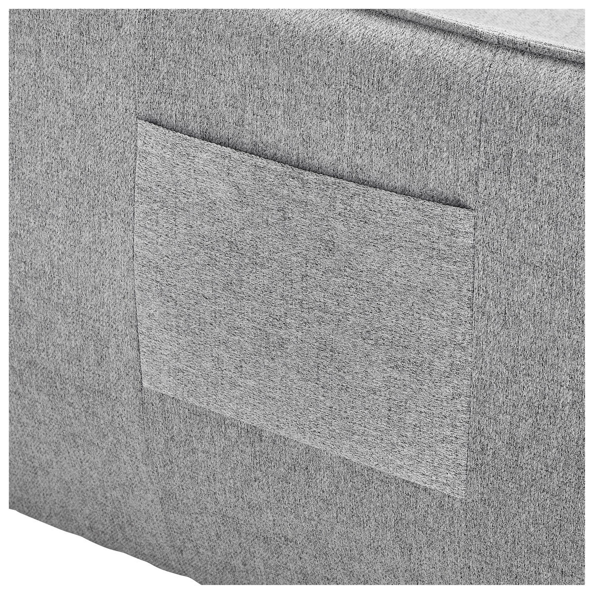 ECKSOFA in Flachgewebe Grau  - Schwarz/Grau, Modern, Kunststoff/Textil (182/237cm) - Carryhome