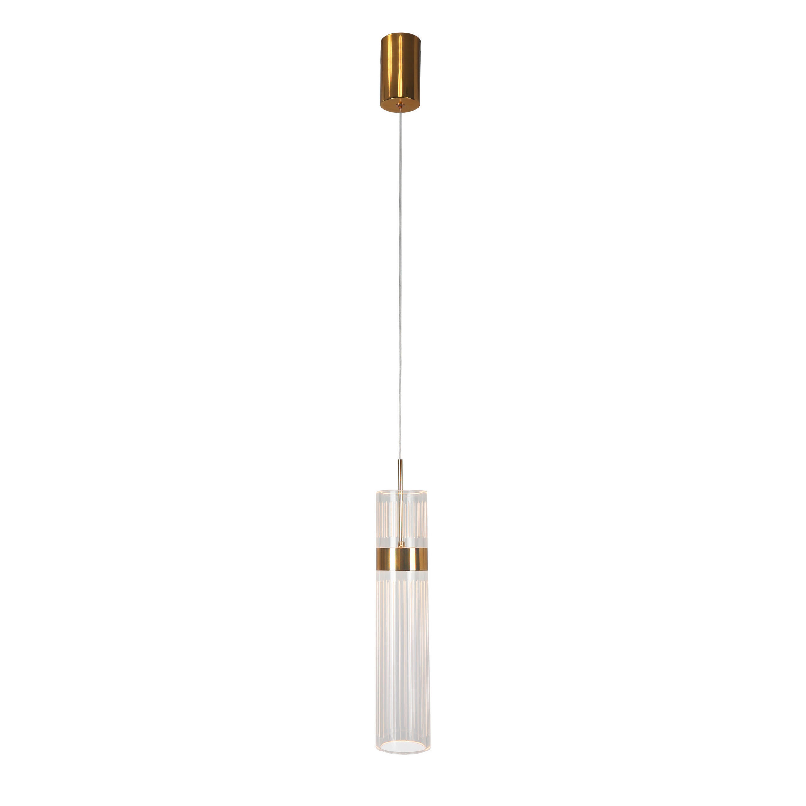 HÄNGELEUCHTE    - Goldfarben, Konventionell, Kunststoff (120/6/6cm)