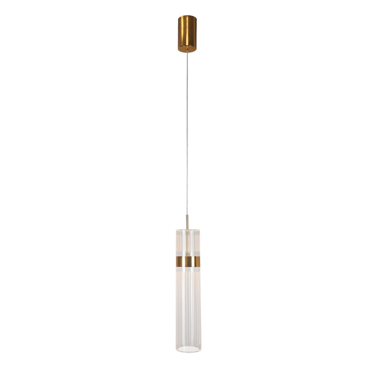 HÄNGELEUCHTE    - Goldfarben, Konventionell, Kunststoff (120/6/6cm)