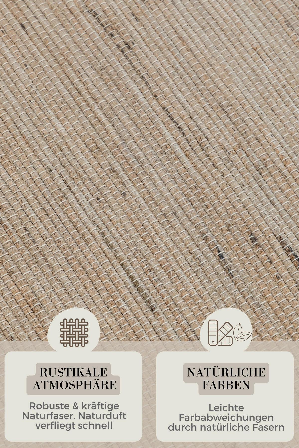JUTETEPPICH 160/230 cm Handloom 1.0 Beige rechteckig  - Beige, Basics, Textil (160/230cm) - Hanse Home