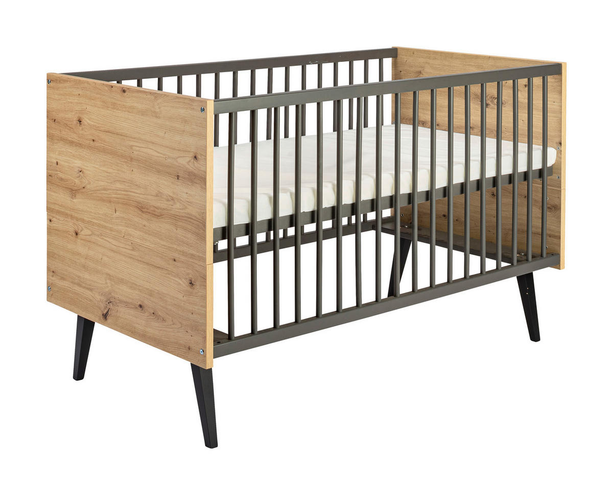 BABYZIMMER Morris Oak  - Anthrazit/Eiche Artisan, Basics, Holz/Holzwerkstoff - Schardt