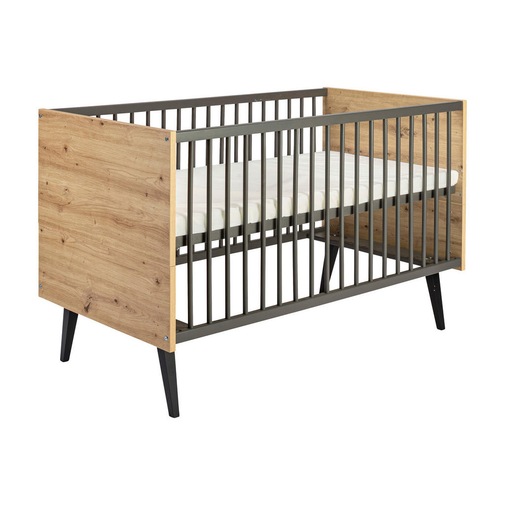 Thumbnail - Schardt Babyzimmer, Anthrazit, Eiche Artisan, Holz, Holzwerkstoff, Buche, 2 Fächer, 3 Schubladen, DIN EN ISO 14001, Schl...
