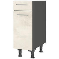 SCHUBKASTENUNTERSCHRANK 30/87/56 cm  in Weiß  - Schieferfarben/Edelstahlfarben, MODERN, Holzwerkstoff/Metall (30/87/56cm) - Nobilia