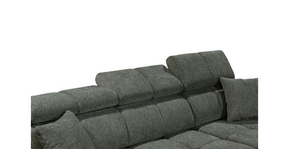 ECKSOFA Dunkelgrün Chenille  - Dunkelgrün/Schwarz, KONVENTIONELL, Kunststoff/Textil (268/172cm) - Carryhome