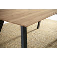 ESSTISCH Eiche massiv rechteckig Schwarz, Eichefarben  - Eichefarben/Schwarz, LIFESTYLE, Holz/Metall (200/100/75cm) - Linea Natura