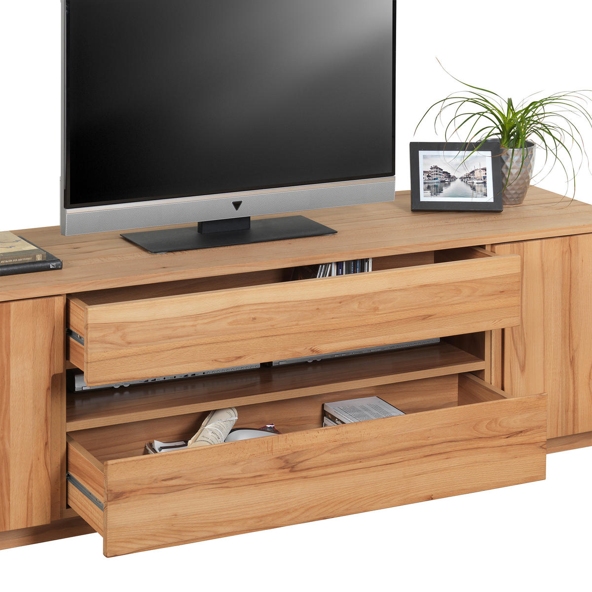 LOWBOARD  in 180/53,3/49,5 cm  - Buchefarben, Trend, Holz/Holzwerkstoff (180/53,3/49,5cm) - Linea Natura
