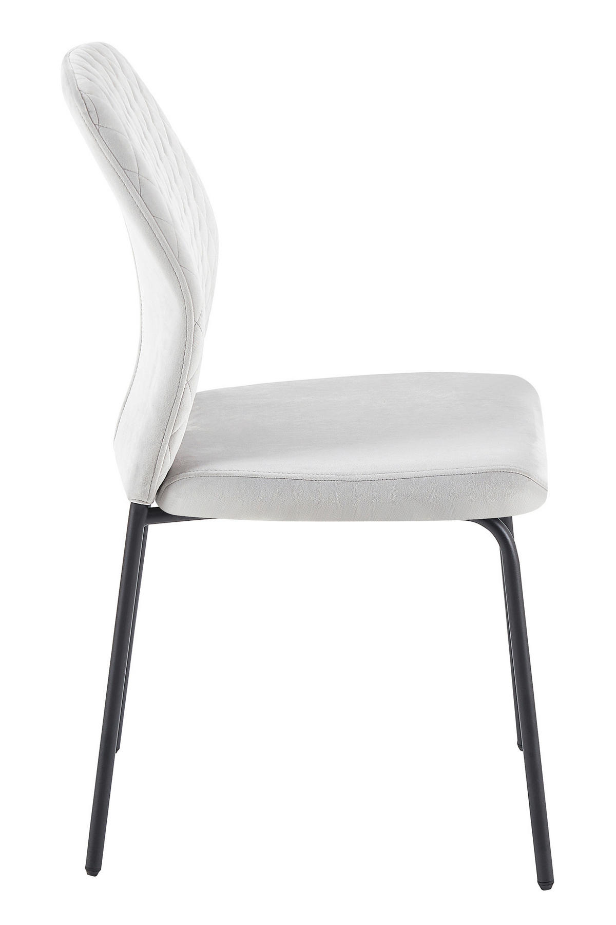 SADA STOLIČIEK 2 kus - čierna/svetlosivá, Modern, kov/textil (46,5/92/56,5cm) - Livetastic