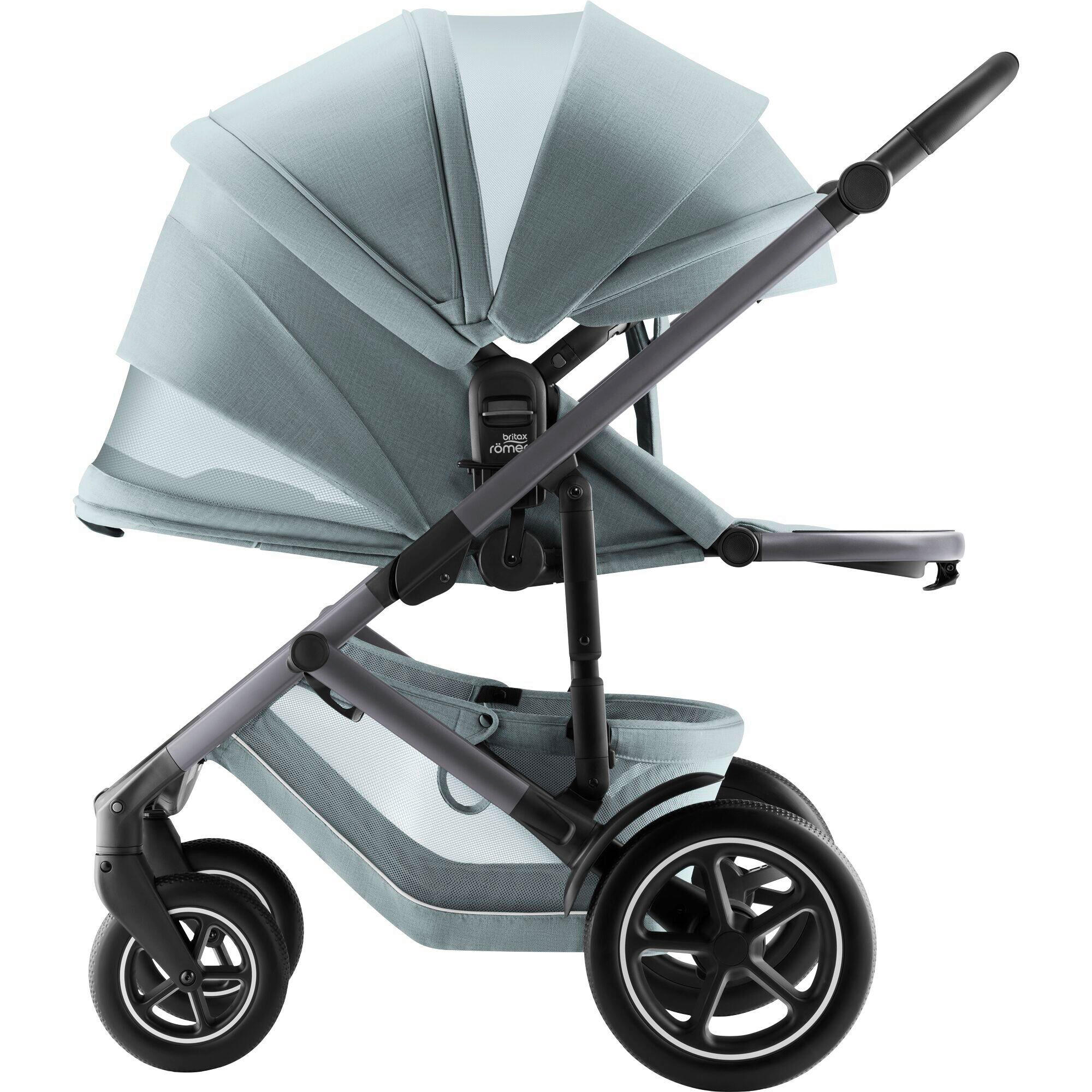 KINDERWAGEN  Smile 5Z  Harbor Blue  - Pastellblau/Grau, Basics, Textil/Metall (57/112/97.7cm) - Britax Römer