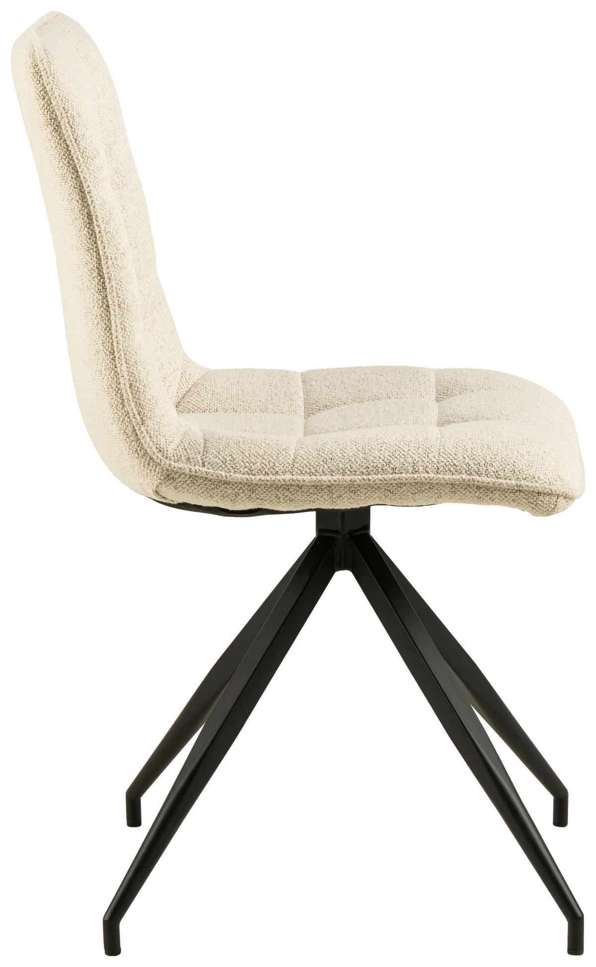 STOLICA  krem  tekstil      - crna/krem, Design, tekstil/metal (47/85/55,5cm) - MID.YOU