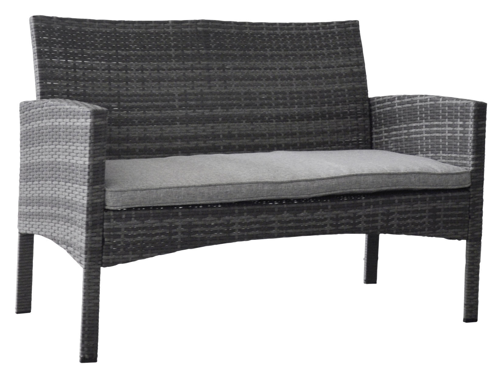 GARTENSET Stahl  - Grau, KONVENTIONELL, Glas/Kunststoff (112/78/60cm) - Ambia Garden