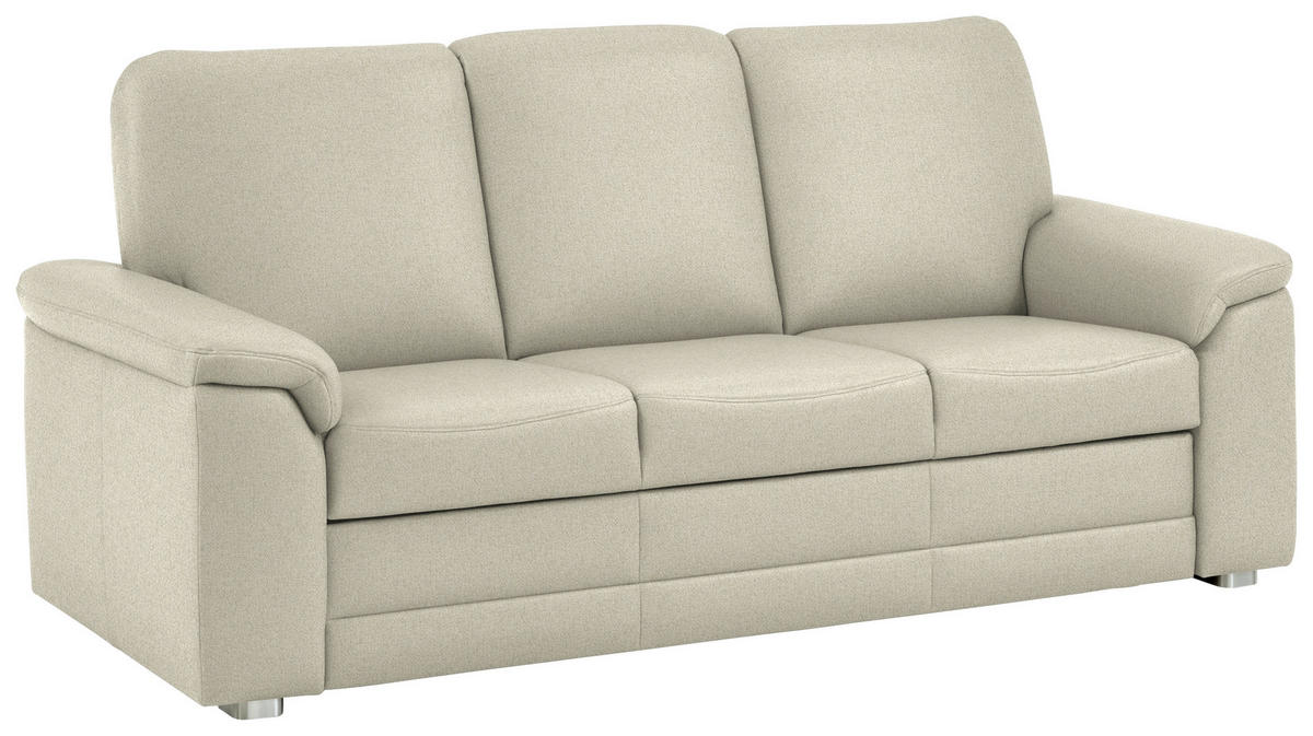 3-SITZER-SOFA Chenille Silberfarben  - Silberfarben/Alufarben, Konventionell, Textil/Metall (208/96/89cm) - Beldomo Comfort