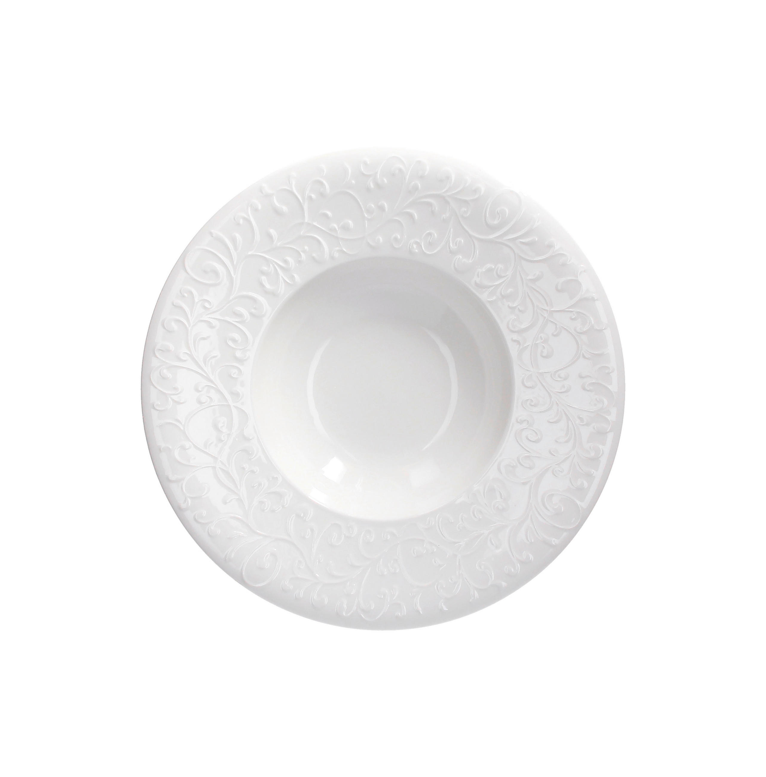 GLOBOKI KROŽNIK  Jasmin Bianco  keramika   29.5/5.5 cm      - bela, Basics, keramika (29.5/5.5cm) - Tognana