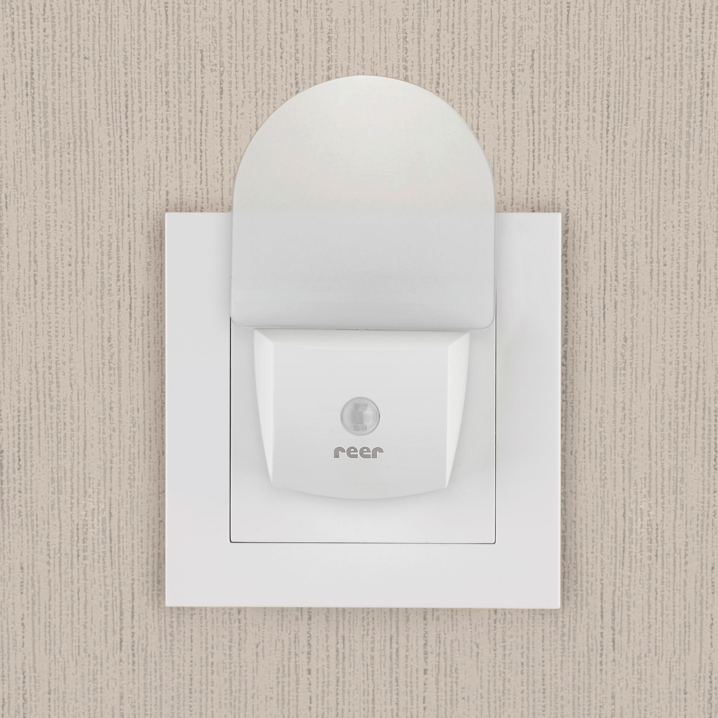 KINDER-NACHTLICHT Nightguide 9,8/12/6,2 cm   - Weiß Hochglanz, Basics, Kunststoff (9,8/12/6,2cm) - Reer