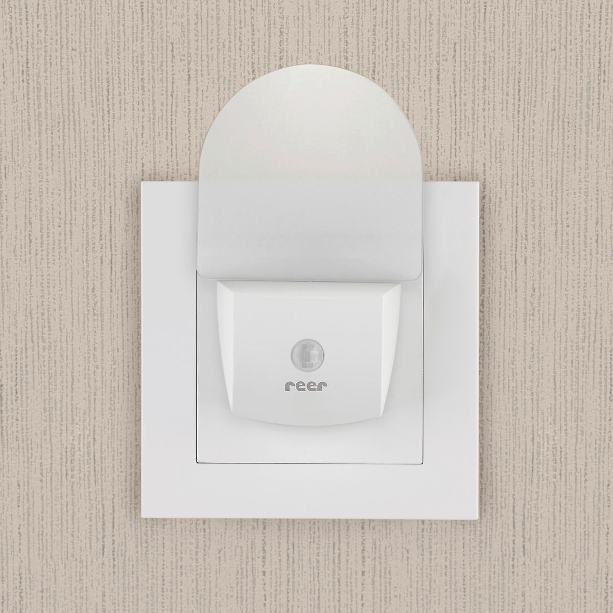 KINDER-NACHTLICHT Nightguide 9,8/12/6,2 cm   - Weiß Hochglanz, Basics, Kunststoff (9,8/12/6,2cm) - Reer