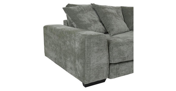 ECKSOFA in Flachgewebe Olivgrün  - Schwarz/Olivgrün, KONVENTIONELL, Holz/Textil (280/190cm) - Carryhome