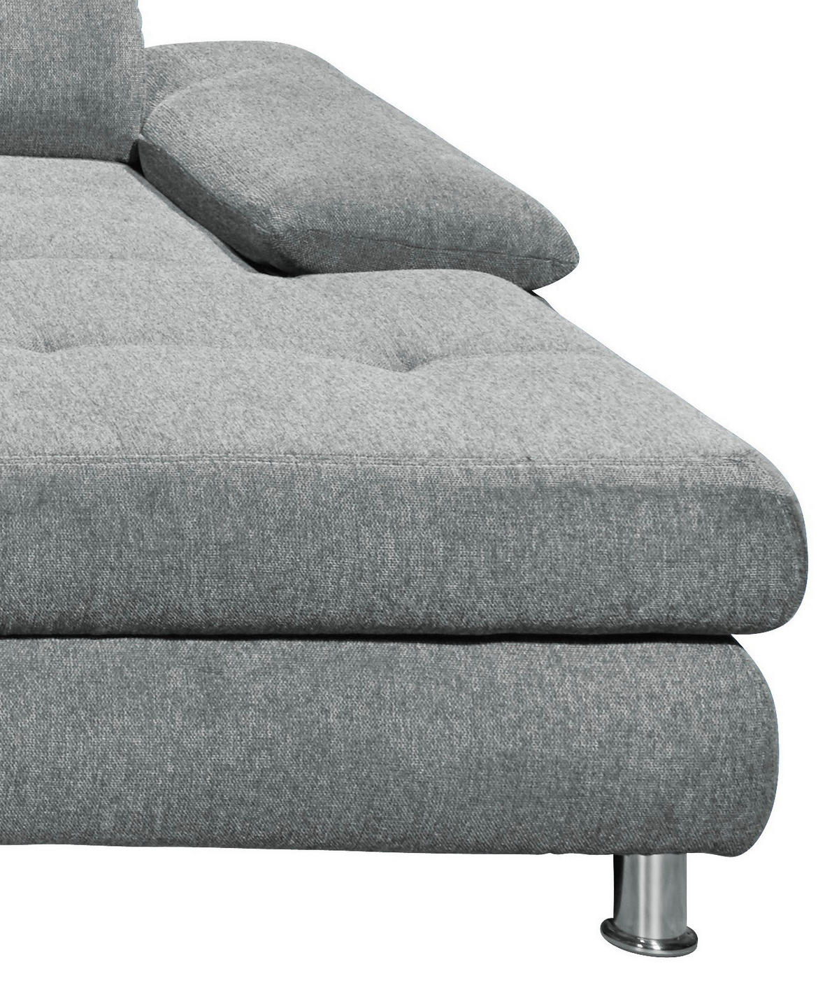 WOHNLANDSCHAFT Hellgrau Webstoff  - Hellgrau, MODERN, Kunststoff/Textil (233/349/177cm) - MID.YOU