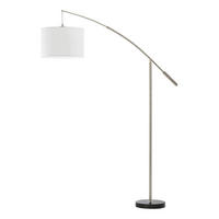 BOGENLEUCHTE 179/38/195 cm    - Weiß/Nickelfarben, Basics, Textil/Metall (179/38/195cm)