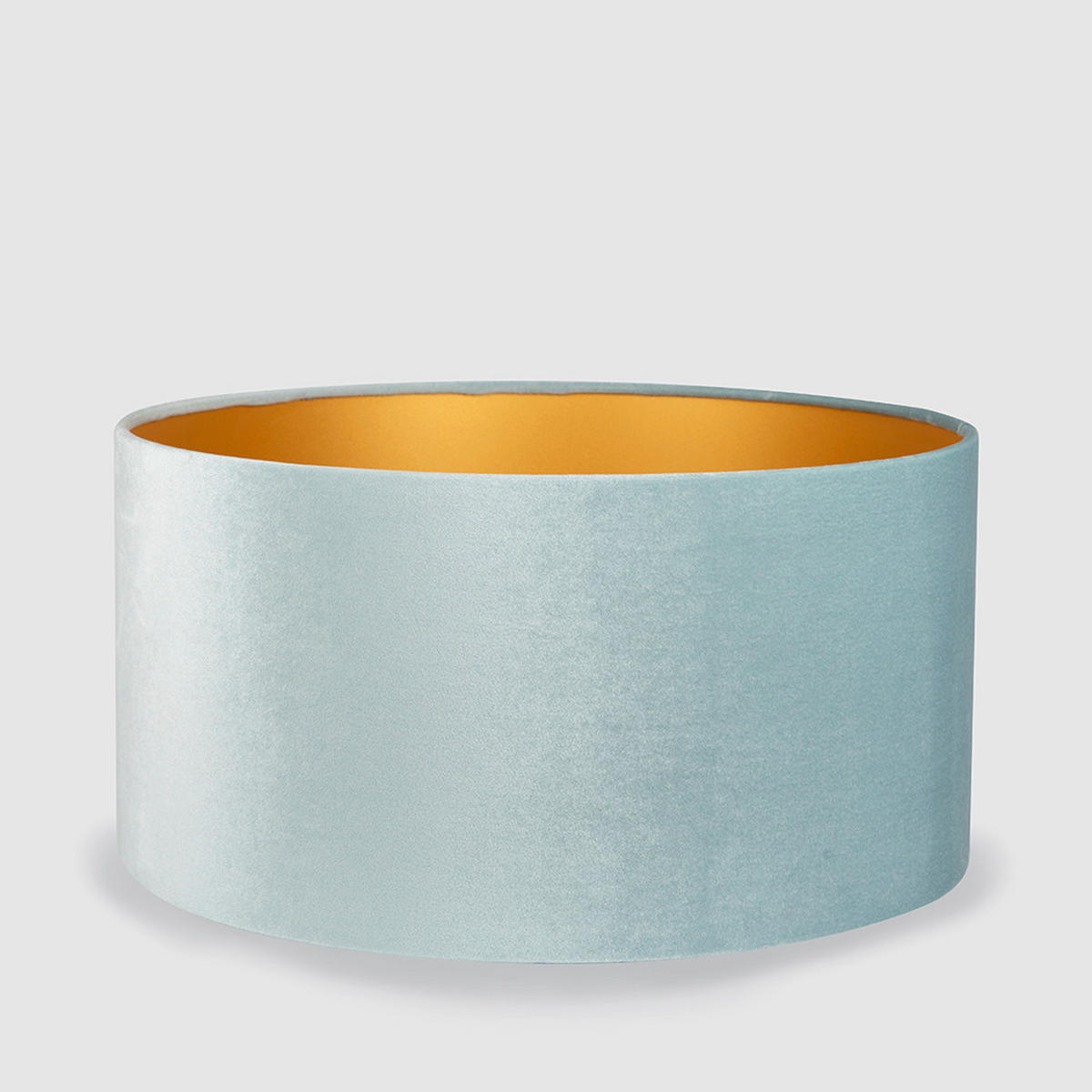 LEUCHTENSCHIRM Velour 50/25 cm  - Hellblau, Basics, Textil/Metall (50/25cm)