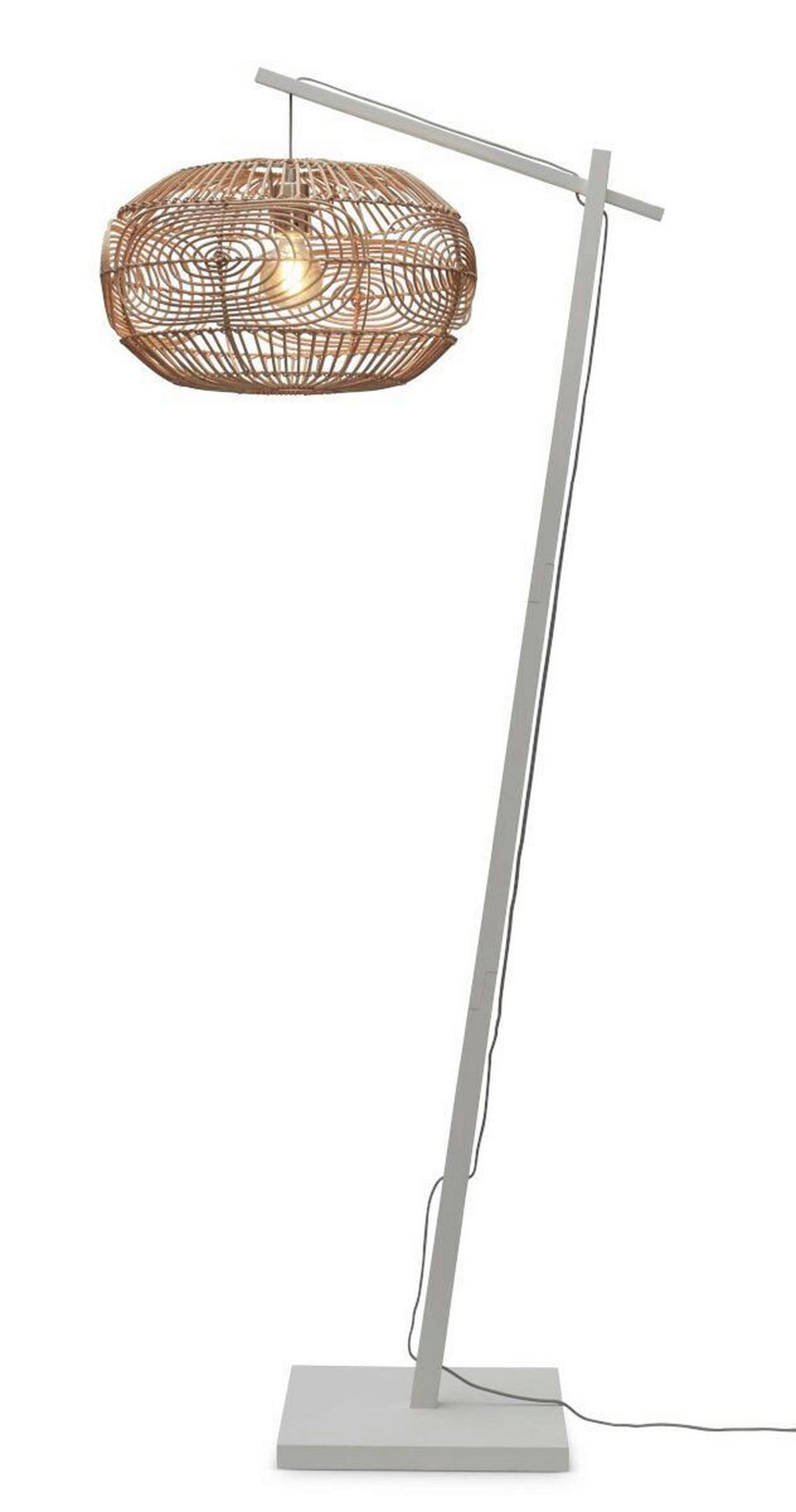 STEHLEUCHTE GOOD&MOJO 74/48/176 cm Skandinavisch  - Naturfarben/Weiß, Trend (74/48/176cm) - Good & Mojo