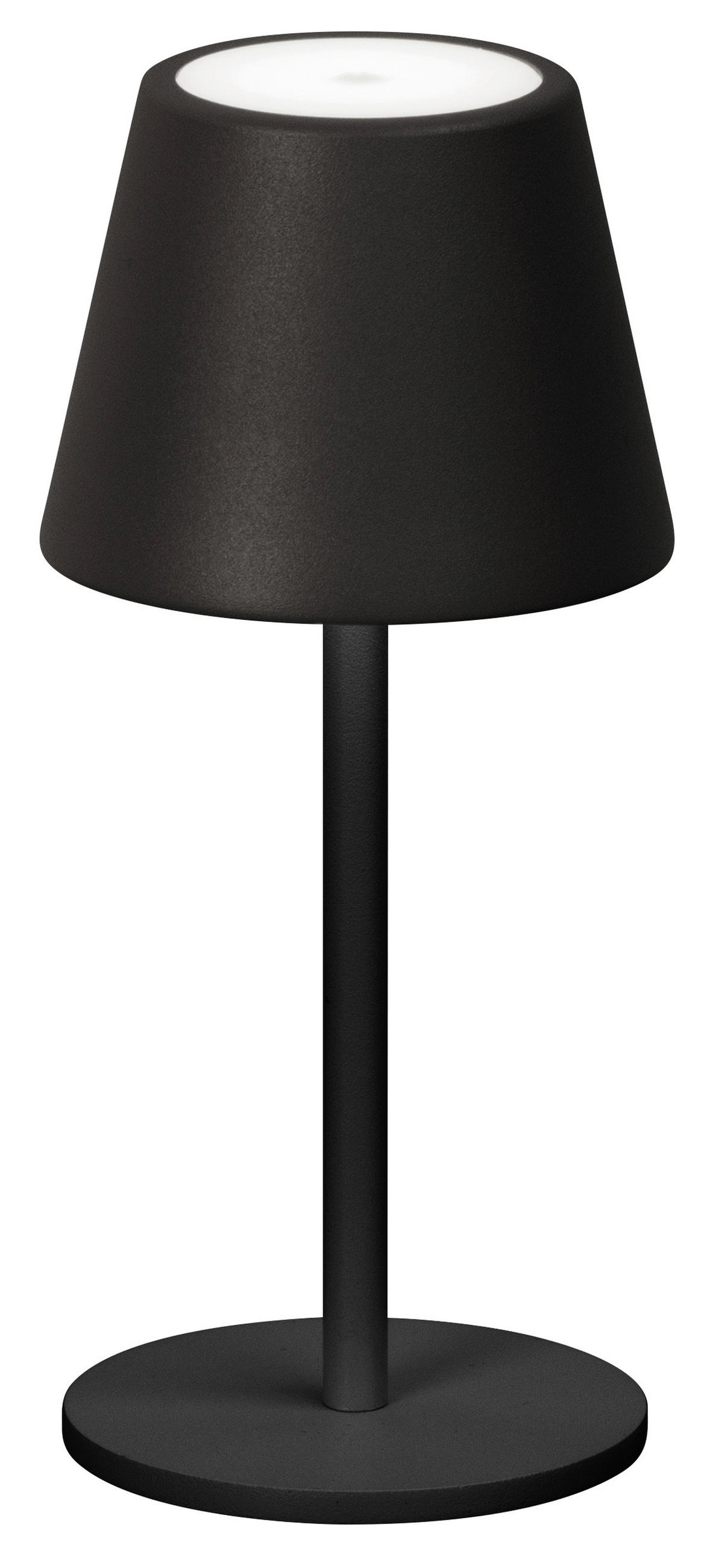 AKKU-TISCHLEUCHTE Salerno 8,5/20 cm  - Graubraun/Schwarz, Design, Metall (8,5/20cm)